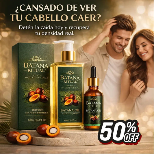 Sistema de Restauración Capilar Batana Ritual® (Combo Premium: Shampoo Anticaída 300ml + Aceite Concentrado de Batana 60ml)