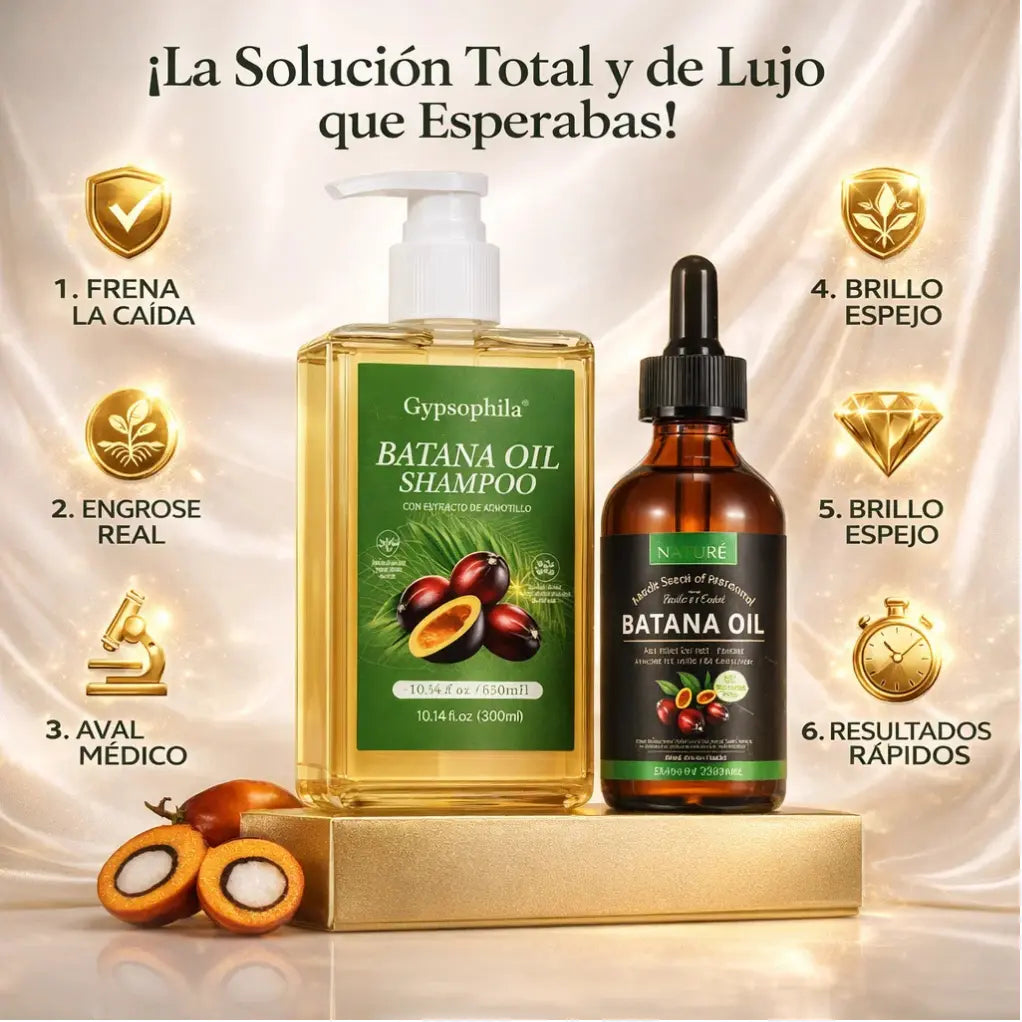 Sistema de Restauración Capilar Batana Ritual® (Combo Premium: Shampoo Anticaída 300ml + Aceite Concentrado de Batana 60ml)