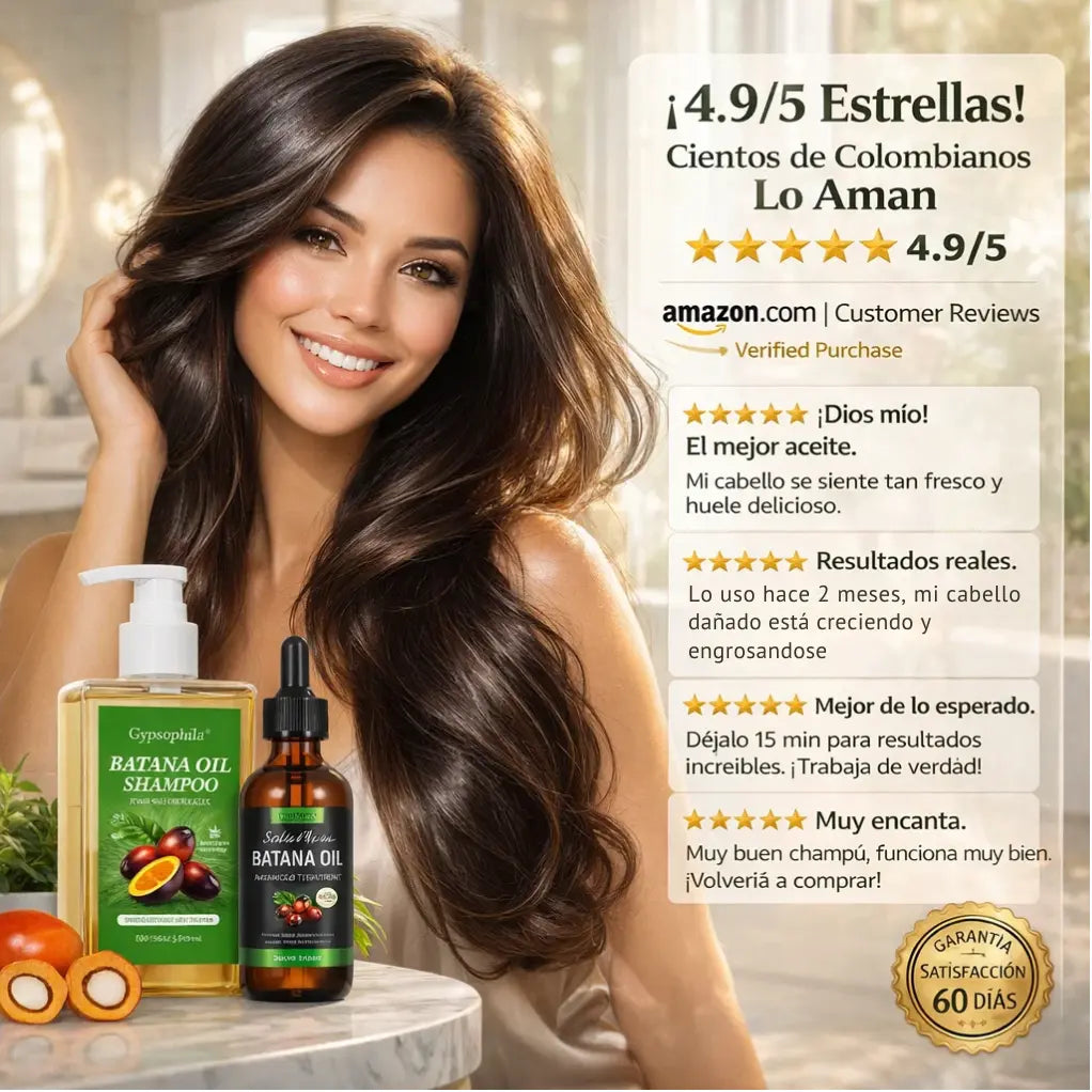 Sistema de Restauración Capilar Batana Ritual® (Combo Premium: Shampoo Anticaída 300ml + Aceite Concentrado de Batana 60ml)