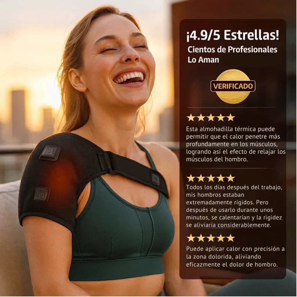 Hombrera Masaje Vibración Compresa Calor