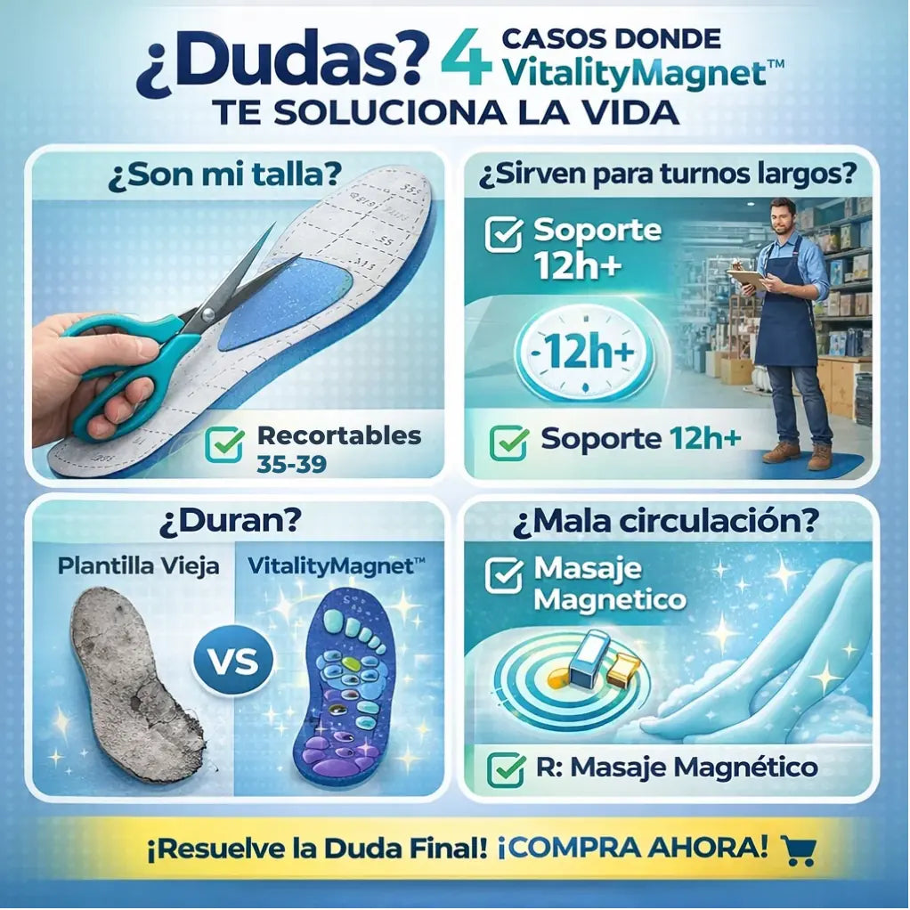 VitalityMagnet™ Pro Talla 35-39 Universal – Plantillas de Reflexología Clínica