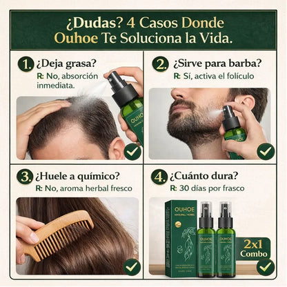 Spray crecimiento capilar OUHOE 2x1
