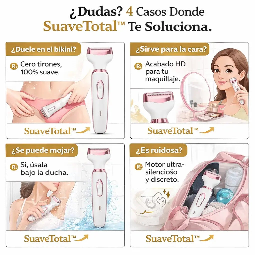 SuaveTotal™ Pro 4-en-1: Tecnología Anti-Irritación