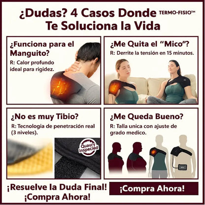 Hombrera Masaje Vibración Compresa Calor