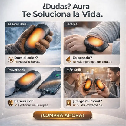 Aura Dual-Magnet™ Calentador de manos