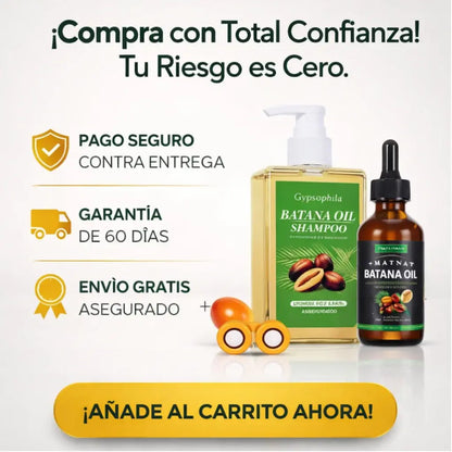 Sistema de Restauración Capilar Batana Ritual® (Combo Premium: Shampoo Anticaída 300ml + Aceite Concentrado de Batana 60ml)