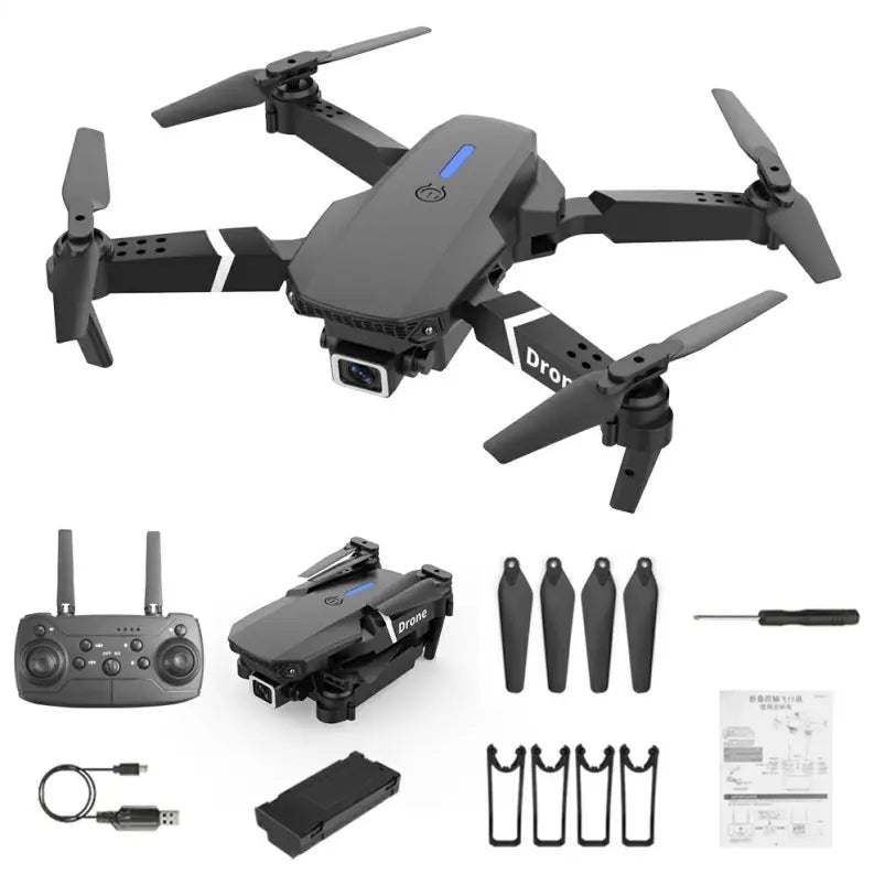 Drone E88 pro max plegable + OBSEQUIO 2 baterías adicionales