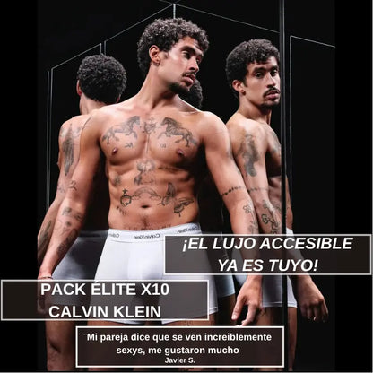 BOXERS CALVIN KLEIN X 10 UNDS + OBSEQUIO (6 Pares de medías)